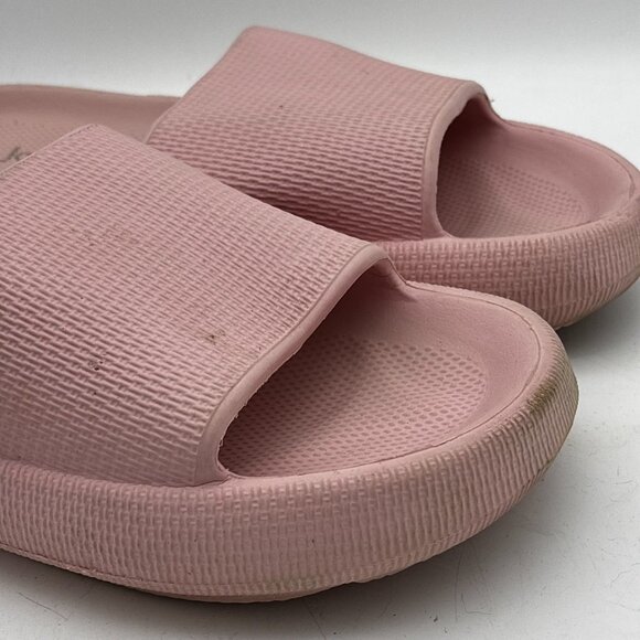 Joomra Pink Slip On Slides Sandals Comfort Cushion Pool Shower Rubber Womens 9 - Picture 2 of 5